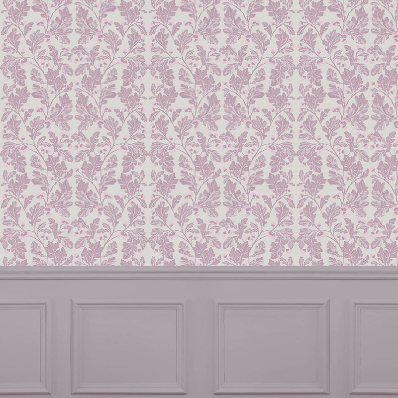 Voyage Maison Dunrobin 1.4m Wide Width Wallpaper in Mauve