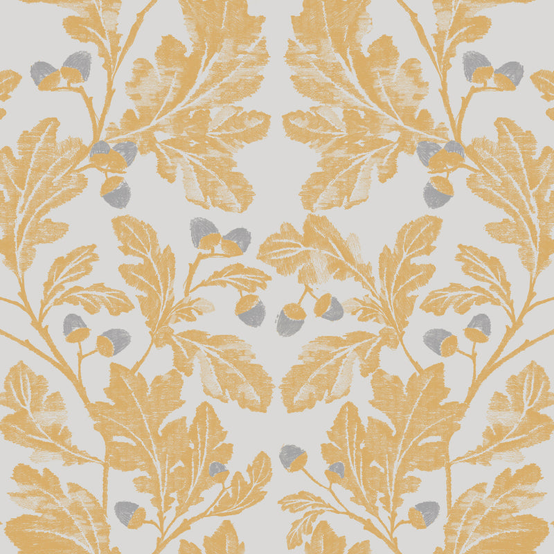 Voyage Maison Dunrobin 1.4m Wide Width Wallpaper in Mustard