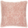 Damask Pink Cushions - Durelle Damask Fringed Cushion Cover Coral 1973