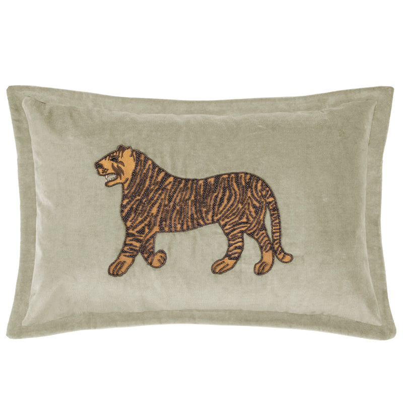 Voyage Maison Durga Embroidered Cushion Cover in Quartz