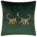 Wylder Dusk Monkey Cushion Cover in Emerald