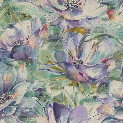 Voyage Maison Dusky Blooms Printed Cotton Fabric in Fig