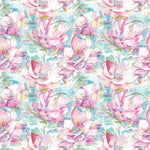 Voyage Maison Dusky Blooms Printed Cotton Fabric in Sweetpea