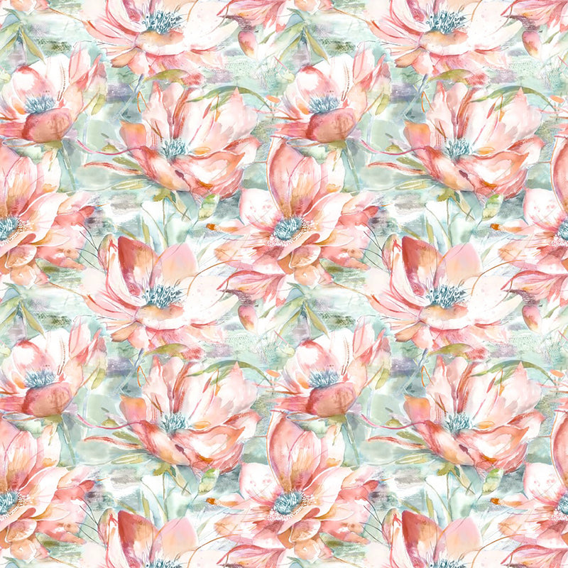 Dusky Blooms Wallpaper Sample Russett