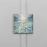 Abstract Blue Wall Art - Dusky Isles  Framed Canvas Stone Voyage Maison