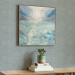 Abstract Blue Wall Art - Dusky Isles  Framed Canvas Stone Voyage Maison