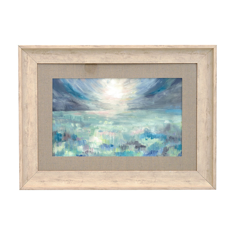 Floral Blue Wall Art - Dusky Isles  Framed Print Birch Voyage Maison