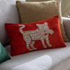 Dynasty Leopard Embroidered Chenille Cushion Rust