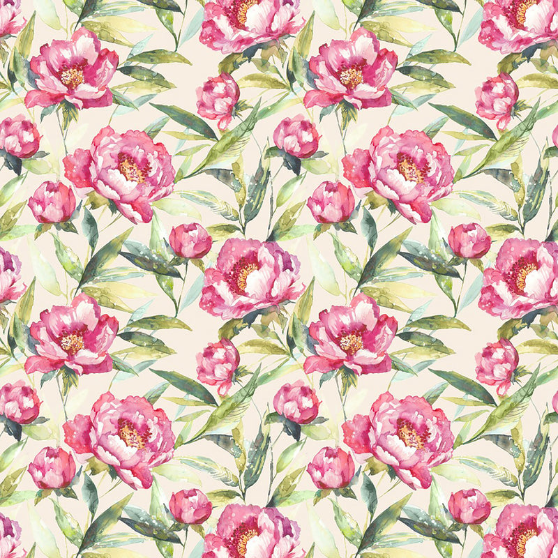 Voyage Maison Earnley Printed Cotton Fabric in Peony