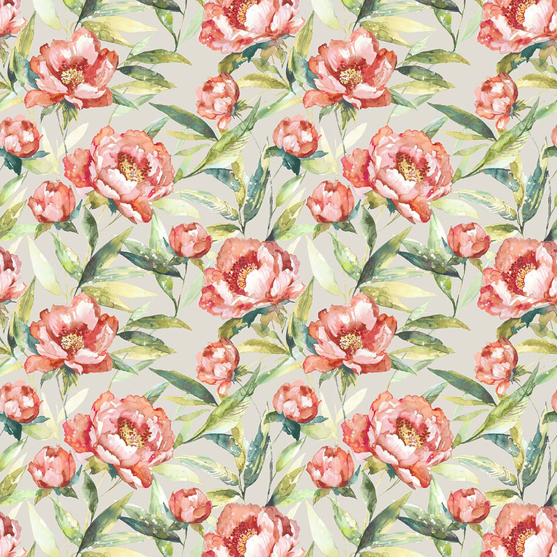 Voyage Maison Earnley Printed Cotton Fabric in Stone