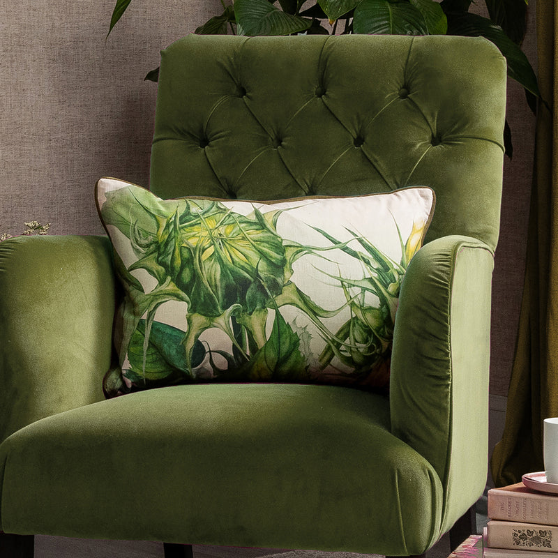 Floral Green Cushions - Easton Printed Cushion Cover Fern Marie Burke