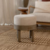 Plain Beige Furniture - Ebbett Wooden Footstool Ecru Yard