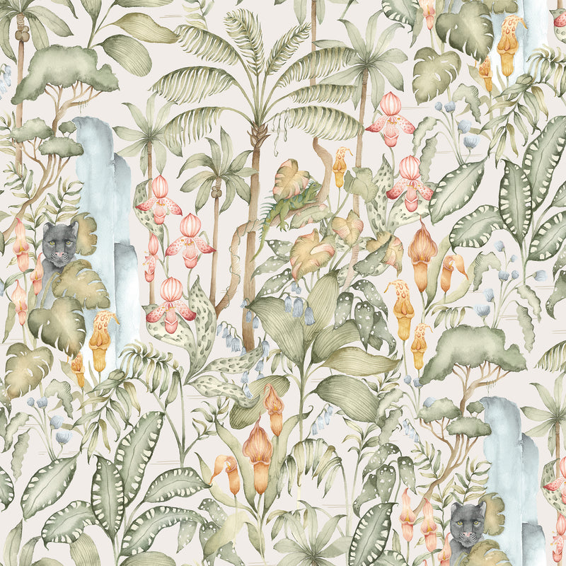  Wallpaper - Elysian Canopy  1.4m Wide Width Wallpaer (By the Metre) Moss Voyage Maison