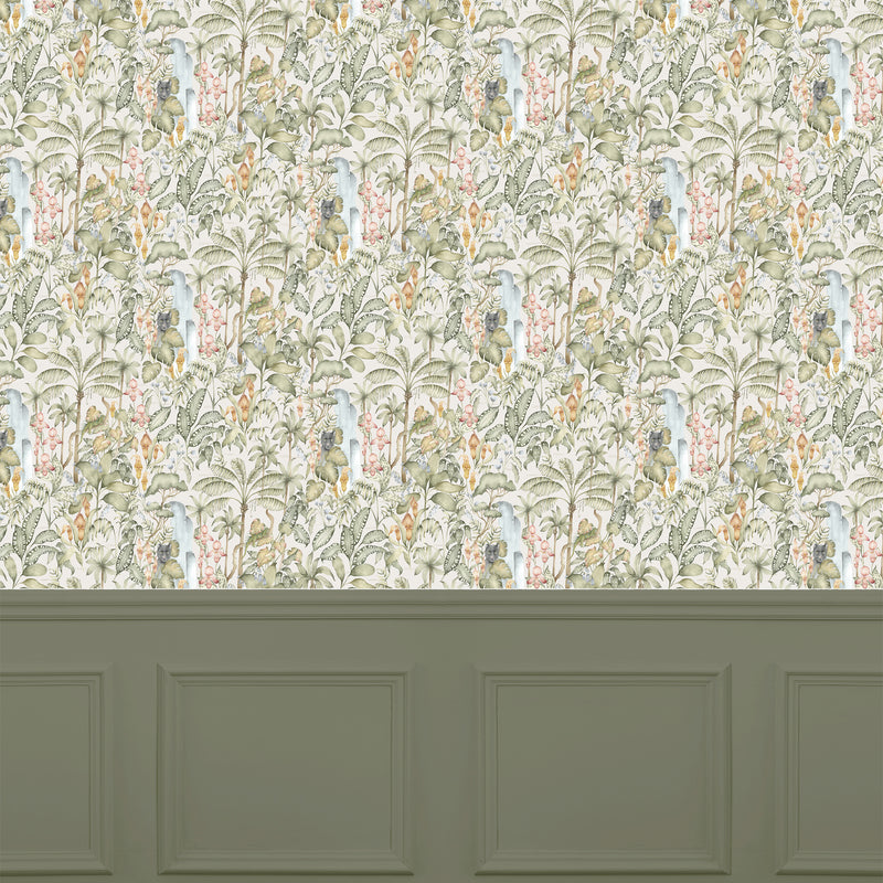  Wallpaper - Elysian Canopy  1.4m Wide Width Wallpaer (By the Metre) Moss Voyage Maison