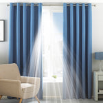 Essentials Twilight Thermal Blackout Eyelet Curtains in Denim