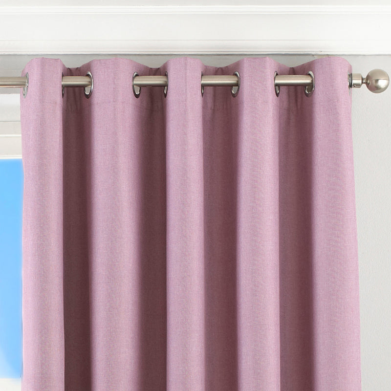 Essentials Twilight Thermal Blackout Eyelet Curtains in Mauve