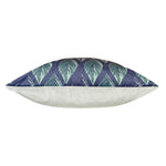  Blue Cushions - Eden Leaves  Feather Filled Cushion Steel Blue Evans Lichfield