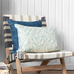 Floral Blue Cushions - Eden Printed Cushion Cover Ocean Additions