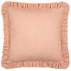 Plain Pink Cushions - Effie 100% Cotton Ruffle Feather Filled Cushion Rose/Vintage Blush Wylder