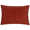 Plain Red Cushions - Effron Washed Velvet Cushion Cover Brick furn.