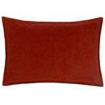 Plain Red Cushions - Effron Washed Velvet Cushion Cover Brick furn.