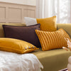 Plain Brown Cushions - Effron Washed Velvet Cushion Cover Brown furn.