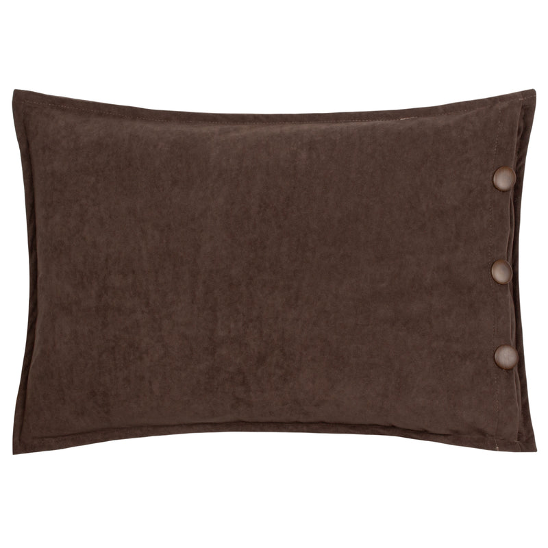 Plain Brown Cushions - Effron Washed Velvet Cushion Cover Brown furn.