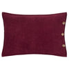 Plain Red Cushions - Effron Washed Velvet Cushion Cover Cherry furn.