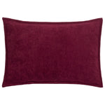 Plain Red Cushions - Effron Washed Velvet Cushion Cover Cherry furn.