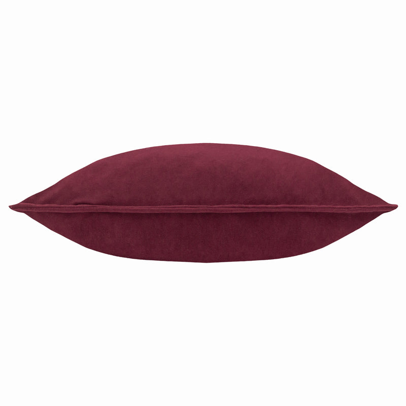 Plain Red Cushions - Effron Washed Velvet Cushion Cover Cherry furn.