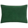 Plain Green Cushions - Effron Washed Velvet Cushion Cover Forest furn.