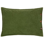 Plain Green Cushions - Effron Washed Velvet Cushion Cover Olive furn.