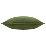 Plain Green Cushions - Effron Washed Velvet Cushion Cover Olive furn.