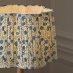 Floral Blue Lighting - Elai Pleated Scalloped Lamp Shade Denim Voyage Maison