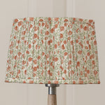 Floral Orange Lighting - Elai Pleated Scalloped Lamp Shade Terracotta Voyage Maison