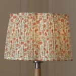 Floral Orange Lighting - Elai Pleated Scalloped Lamp Shade Terracotta Voyage Maison