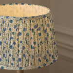 Floral Blue Lighting - Elai Pleated Tapered Lamp Shade Denim Voyage Maison