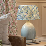 Floral Blue Lighting - Elai Pleated Tapered Lamp Shade Denim Voyage Maison