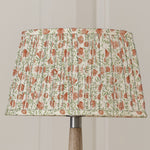 Floral Orange Lighting - Elai Pleated Tapered Lamp Shade Terracotta Voyage Maison