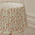 Floral Orange Lighting - Elai Pleated Tapered Lamp Shade Terracotta Voyage Maison