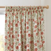 Floral Orange Curtains - Elai Printed Pencil Pleat Curtains Terracotta Voyage Maison