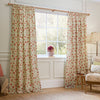 Floral Orange Curtains - Elai Printed Pencil Pleat Curtains Terracotta Voyage Maison