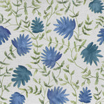 Floral Blue Fabric - Elai Printed Cotton Fabric (By The Metre) Denim Voyage Maison