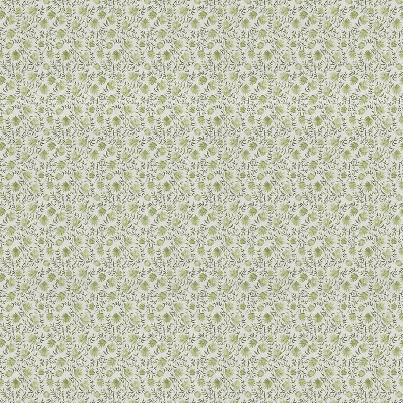 Floral Green Fabric - Elai Printed Cotton Fabric (By The Metre) Sage Voyage Maison