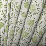 Floral Green Fabric - Elai Printed Cotton Fabric (By The Metre) Sage Voyage Maison