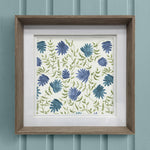 Floral Blue Wall Art - Elai  Framed Print Nut/Denim Voyage Maison