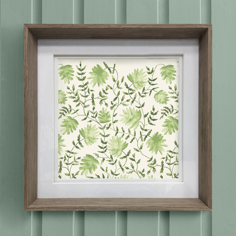 Floral Green Wall Art - Elai  Framed Print Nut/Sage Voyage Maison