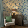 Abstract Blue Wallpaper - Elai  1.4m Wide Width Wallpaper (By The Metre) Denim Voyage Maison