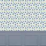 Abstract Blue Wallpaper - Elai  1.4m Wide Width Wallpaper (By The Metre) Denim Voyage Maison