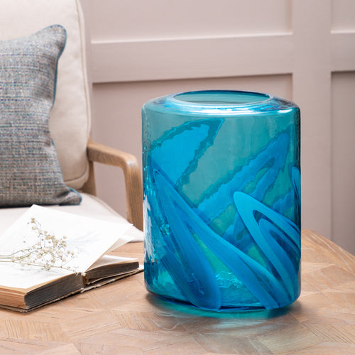 Voyage Maison Elbe Hand-Blown Vase in Aqua